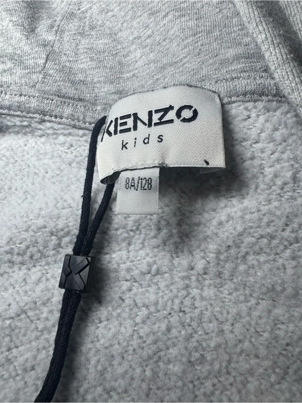 Kenzo Kids Hoodie Size 8 128 Gray Tiger Leopard Animal Print Full Zip